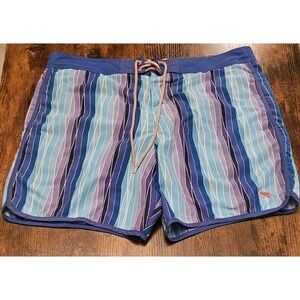 Ted Baker Swim Shorts Mens Size 5 Blue Purple White 36" Lobster